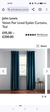 John lewisvelvet pair for sale  LONDON