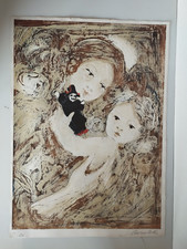 Litografia firmata vincenzo usato  San Giuseppe Jato