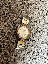Relógio Michael Kors Madison Feminino 33mm Pavê Ouro Tom Prata Nova Bateria, usado comprar usado  Enviando para Brazil