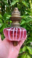 Tanque Lámpara De Petróleo Vaso Colorido Y Esmalte S.XIX Mecanismo Latón V. V comprar usado  Enviando para Brazil
