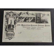 Cartolina 1898 esposizione usato  Alessandria