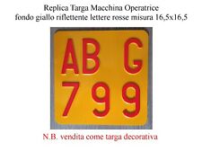Replica targa macchina usato  Due Carrare