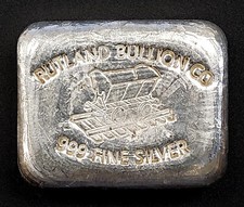 Carrinho de vagão/mina Rutland Bullion Co., 1 onça troy. Barra de prata fina 999! SEM RESERVA! comprar usado  Enviando para Brazil