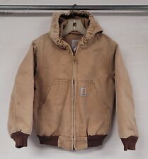 JAQUETA VINTAGE CARHARTT JOVENS CRIANÇAS MENINOS Y05 BRN TAMANHO PEQUENO LONA PATO COM CAPUZ EUA comprar usado  Enviando para Brazil