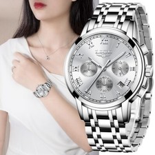 Usado, Relógios femininos da moda luxo pulseira de aço relógio de quartzo à prova d'água comprar usado  Enviando para Brazil