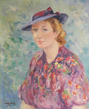 Usado, Creixmans  Huile/toile . " Portrait de femme " v803. comprar usado  Enviando para Brazil