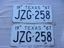 1967 texas license plates for sale  Tyler