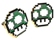 Super Mario Bros Cogumelo Verde 1UP Nintendo Snes Terno Casamento Conjunto Abotoaduras, usado comprar usado  Enviando para Brazil