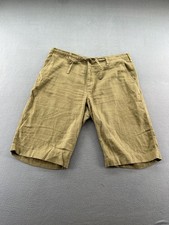 Shorts masculino Sean John 38 linho cáqui ajuste relaxado cordão casual logotipo verão comprar usado  Enviando para Brazil