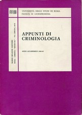 Appunti criminologia anno usato  Italia