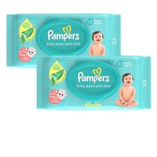 Używany, Pampers Baby Delikatne chusteczki mokre z aloesem 144 chusteczki na sprzedaż  Wysyłka do Poland