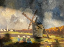 Tableau ancien huile d'occasion  Houdan