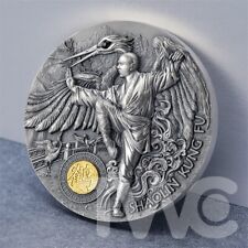Moeda de prata Shaolin Kung Fu guindaste estilos artes marciais 2 oz 5$ Niue 2022 comprar usado  Enviando para Brazil