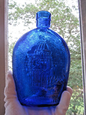 Chapel U S Naval Academy Annapolis MD garrafa azul cobalto 1845 7,5" comprar usado  Enviando para Brazil