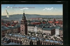 Kraków, Z wiezy Maryackiej, pocztówka 1918  na sprzedaż  Wysyłka do Poland