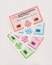Miniassegni BUONI D'ACQUISTO - serie INTERNATIONAL PHILATELY comprar usado  Enviando para Brazil