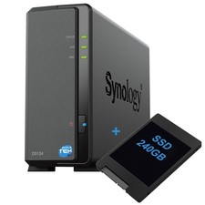 Disco duro único Synology DS124 Nas ranura 1 bahía SSD 240 GB SATA Ethernet Lan IP segunda mano  Embacar hacia Mexico