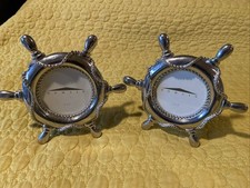 Molduras para quadros de volante barco capacete metal em relevo tom prata 2 domínios 3x3 comprar usado  Enviando para Brazil