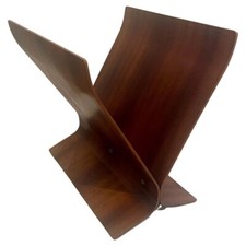 Um magnífico rack de revistas moderno de madeira curvada por Paul Rowan para Umbra, por volta de 1980, usado comprar usado Um magnífico rack de revistas moderno de madeira curvada por Paul Rowan para Umbra, por volta de 1980, usado comprar usado  Enviando para Brazil