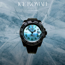 ICE ROMAN | Seikmod Diver Aut | Icy Dial | Black Case | Sapphire | NH35 | 40mm comprar usado  Enviando para Brazil