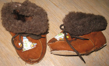 Braune lammfellschuhe babyschu gebraucht kaufen  Lörrach
