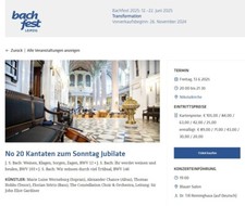 Tickets bachfest leipzig gebraucht kaufen  Pressath