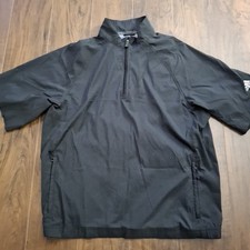 Usado, Quebra-vento Adidas 1/4 zíper ClimaProof preto golfe masculino grande - manga curta comprar usado  Enviando para Brazil