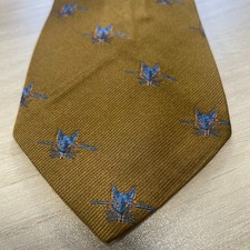Gravata de taco com crista antiga ouro azul laranja cabeça de raposa hera heráldica Harvey Ltd seda poli comprar usado Gravata de taco com crista antiga ouro azul laranja cabeça de raposa hera heráldica Harvey Ltd seda poli comprar usado  Enviando para Brazil