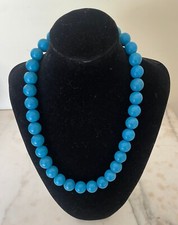 Collana vintage Turchese 34 sfere da 15 mm Lunghezza 52 cm usato  Roma