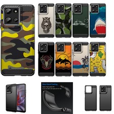 Capa para Moto G 5G 2025 | Fibra TPU Flexível | Capa Flexível Preta Fosco, usado comprar usado  Enviando para Brazil