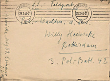 Dt.Feldpost 2.WK  Pol.Wm.d.Res. Willy Heinicke, Rotterdam,(Holland) 3.Pol.Btl.42 comprar usado  Enviando para Brazil