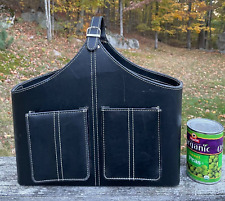 Vtg black leather for sale  New Milford