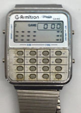 Calculadora digital Armitron relógio computador piano jogo funcionando vintage aço inoxidável, usado comprar usado  Enviando para Brazil