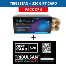 5x Tribestan ORIGINAL 250 mg x 60 comprimidos por Sopharma + CARTÃO PRESENTE US$ 20 comprar usado  Enviando para Brazil