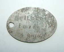Plaque identite soldat d'occasion  Senozan