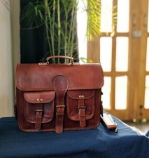 Bolsa satchel unissex feita à mão couro mensageiro computador desgastado, usado comprar usado  Enviando para Brazil