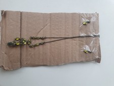 Yellow necklace earings for sale  TAMWORTH