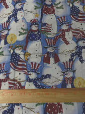 Patriotic snowmen cotton for sale  Broomfield