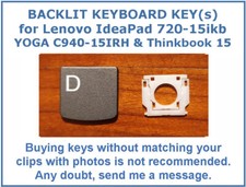 Teclas de teclado com iluminação traseira para Lenovo IdeaPad 720s-15IKB YOGA C940-15IRH ThinkBook 15 comprar usado  Enviando para Brazil