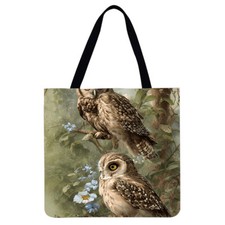 Usado, Bolsa de compras de ombro estampada coruja casual grande bolsa tote 4 (40*40cm) comprar usado  Enviando para Brazil