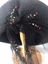 Chapeau ancien voilette d'occasion  Mulhouse-