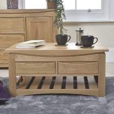 oak coffee table storage for sale  PRESTON