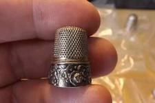 Solid silver thimble for sale  WHITLAND