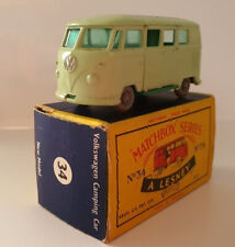 MATCHBOX LESNEY # 34B VW VOLKSWAGEN Caravette Kombi CAMPER CAIXA ORIGINAL 1962 comprar usado  Enviando para Brazil