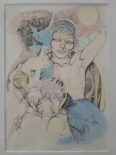 Giuliano pini litografia usato  Prato