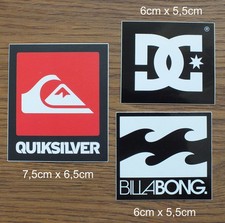 3 Sticker Aufkleber Billabong Quiksilver DC Surf  Windsurf Kiteboard Big Wave, usado comprar usado  Enviando para Brazil