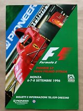 Pôster 1996 Fórmula 1 F1 Grande Prêmio da Itália GP Autódromo Di Monza Itália comprar usado  Enviando para Brazil