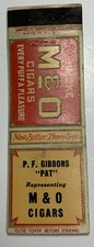Capa Matchbook Charutos M & O Cuban Cigar Co Pat Gibbons, usado comprar usado  Enviando para Brazil