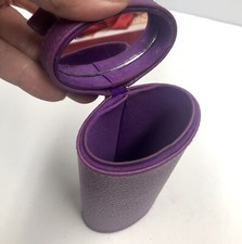 Usado, Estojo de óculos roxo capa dura em forma de tubo espelho na tampa estojo de maquiagem comprar usado  Enviando para Brazil