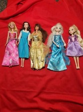 Lote de 5 bonecas princesa Disney Mattel hasbro Elsa Belle Aurora Rapunzel 11-22-4 comprar usado  Enviando para Brazil